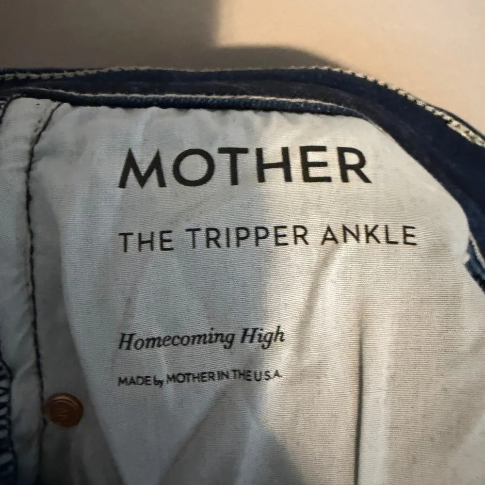 Mother jeans The Tripper Ankle Homecoming High 31 high rise dark wash denim boho